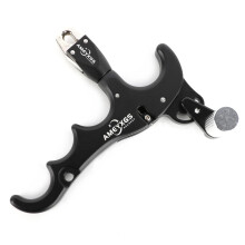 Archery Release Aids Finger Aluminum Bow Trigger Release Caliper Metal DLoop 360 Degree Caliper Grip For Bow Hunting