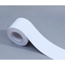 Selfadhesive skirting board, soft skirting board 10M, bathroom, living room, kitchen cabinet (White matte, 12cmwide 10M)