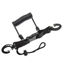 'Tauchwolken Span Lanyard Quick Releases AntiLost Underwater Spring Wrap Camera Strap for Diving Light all black'