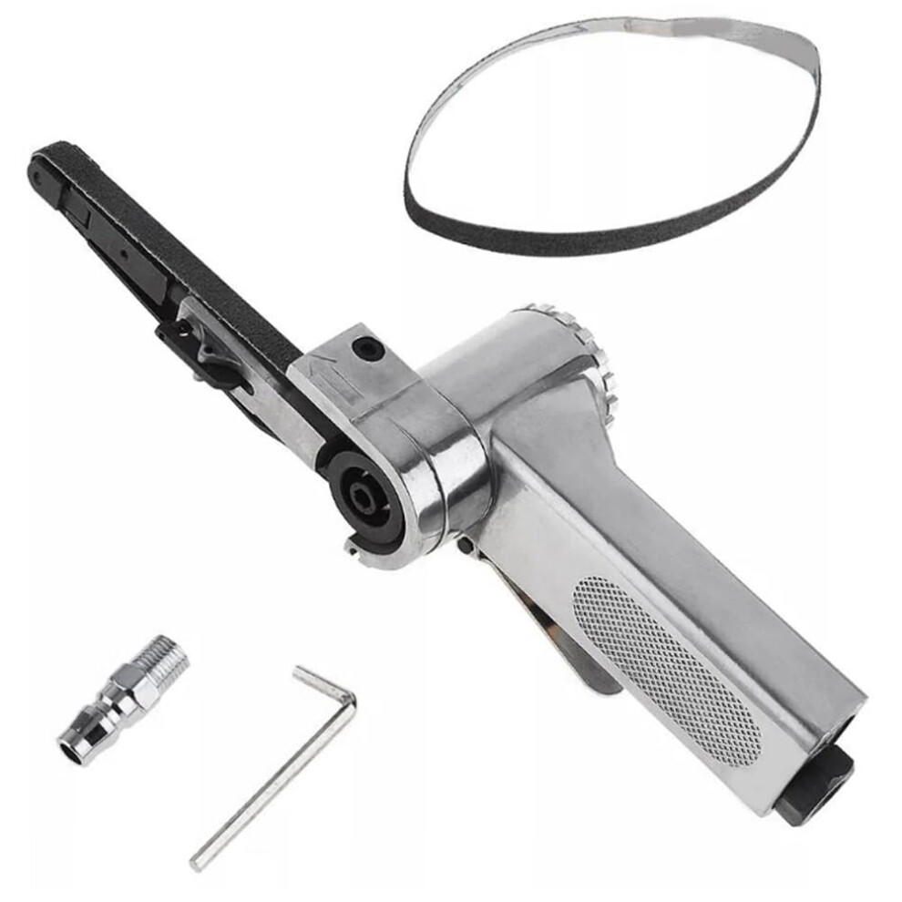 3/8Inch Air Belt Sander, Angle Grinding Sanding Machine, Includes Sanding Belts, Compatible With Air Compressor 9426802316841