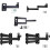 Adjustable Ceiling And Wall Projector Bracket Holder Integrated Joint ThreeArm 80cm Wall Or Ceiling Mount 4