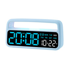 Veilleuse réveil numérique horloge-Coquille bleue, lumière bleue