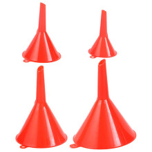 Automotive Funnels Set 4 Pack Wide Mouth Red For Oil Change Water Coolant Engine Oil