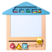 Wooden writing board Erasable doodle pad, learning toy for children 3