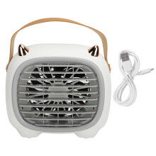 Ventilateur de bureau multifonctionnel, climatiseur portable mini rechargeable pour espace personnel, flux d'air puissant et stable Ă trois vitesses