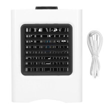 Draagbare mini-airconditioningventilator, koelt met negatieve ionen voor gepersonaliseerde koeling, geschikt voor binnen- en buitengebruik, met drie