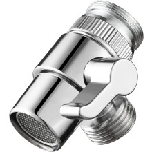 Quarter Turn Valve Operation, Hot Cold Water Sprayer For Kitchen Or Bathroom Sink Faucet, Stainless Steel And Brass Construction, Universal Faucet Ada