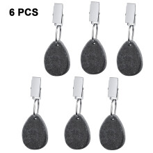 Chic Table Cloth Anchors, Teardrop Shape Design Resin Material With Stainless Steel Clip, Strong Bite Force Clamp Ensures Outdoor Picnic Use Without W
