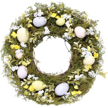 Adorable Easter Egg Wreath, No Maintenance Required, Perfect For Easter Or Spring Decoration, Artificial Easter Decorations That Bring Joy And Cheer T