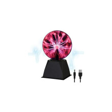 Magic Plasma Ball with Butterfly Base, Sound Sensitive Plasma Globe USB Powered Interactive Plasma Lamp, Electric Ball Lightning Touch-Sensitive