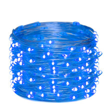 Outdoor Decor With Silver Wire LED String Lights, Battery Operated Waterproof 50 LEDs For Party Decoration, Indoor Decor, Wedding Decoration (5