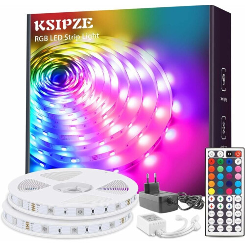 Φώτα LED με συγχρονισμό μουσικής για υπνοδωμάτιο, ταινία RGB 10 μέτρων με έλεγχο 1