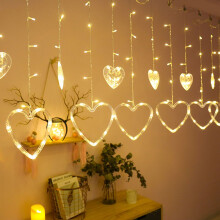 Valentine'S Day Decoration, Heart Up Hearts Usb Powered String Lights For Romantic Ambiance, Easy To Hang On Windows And Walls, Warm White With Timer