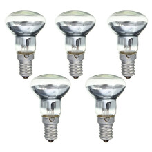 Lava Lamp E14 R39 30 W Spotlight Screw in Light Bulb Clear Spot Light Bulbs Lava Light Bulb Pack of 5 Ref: 8389