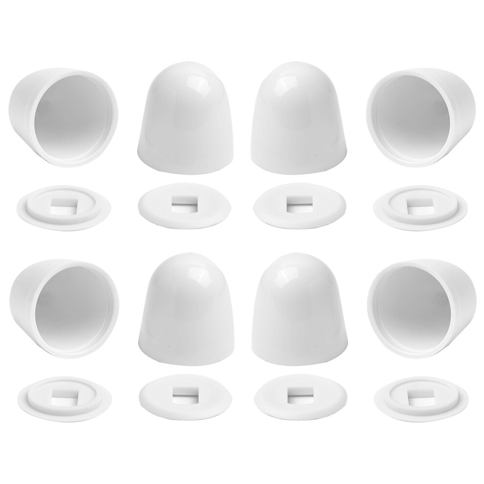 Pack Of 8 Universal Toilet Bolt Caps Decorative Bathroom Fixture 7627000557377
