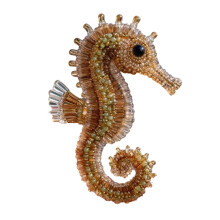Marine Animal Theme Beads Embroidery Set With Detailed-Seahorse