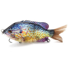 Water Lures 5.9in MultiJointed Swimbait TwoSegment Sinking Bass Lures Giant Crankbait Swimbaits Treble Hook