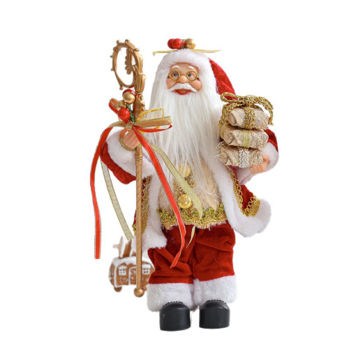 Weihnachtsmann-Regaldekoration, rote Weihnachtsstatue,-1