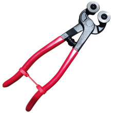 Glass Tile Pliers For Glass And Ceramic Mosaic, Curved Tip, Stainless Steel Nippers With Spring Reset, NonSlip Handle