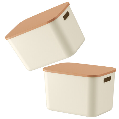 Sealed Lid Cream Storage Bin Stackable System For-Medium size