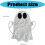 MultiPurpose Fabric Candy Collection Bag For Halloween-White 3