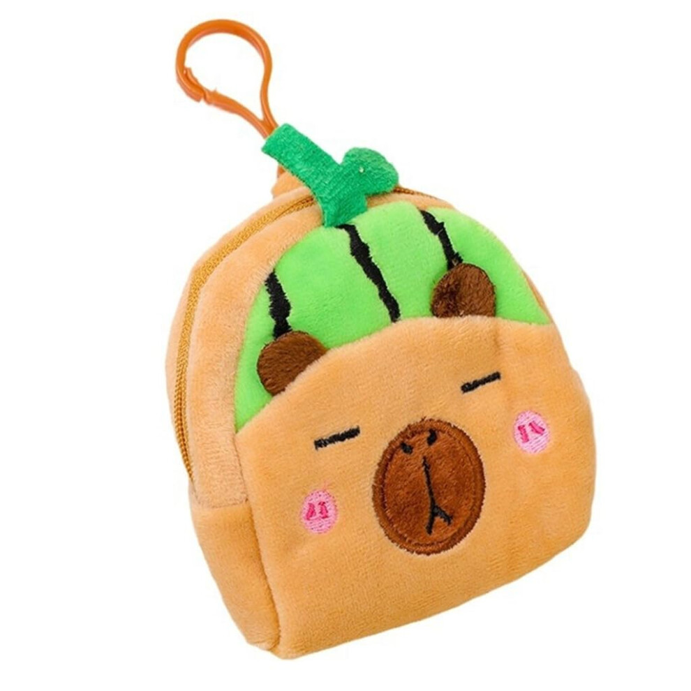 Cartoon Capybara Coin Purse, Headphone Storage Bag, Small Change Pouch, Money Bag, Stylish Coin Purse, Plush Earplug Case, 01style