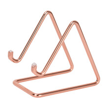 Sturdy Metal Desktop Shelf Slip Proof Base Space-Rose Gold