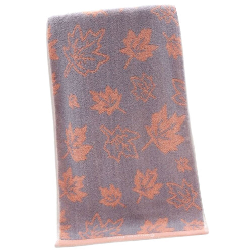 Super Soft Bath Towel Cotton High Absorbency Leaf Pattern-Pink