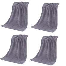 4 Piece Quick Dry Sports Towel Super Soft Absorbent Fabric-grey