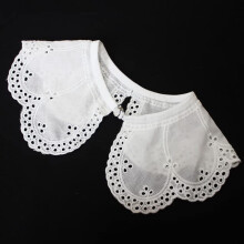 Fake Collar Neckline Detachable Lace Collars for Women, Double Layer Ruffles Neckband Applique Collar, 37 Inches