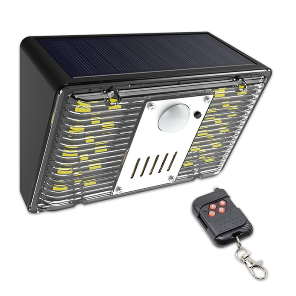 Solar Light Alarm Lamp, Remote Control, Security Alarm, Motion Sensor, Alarm Siren, 129 Db, Detector For Home, Outdoor Area, Easy Installation 9412369167163