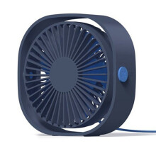 Mini draagbare USB-ventilator voor persoonlijk gebruik, antislipvoet, 360 draaibare bureauventilator met drie standen, superstille borstelloze