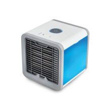 3-in-1 USB-ventilator, geluidsarme mini-airconditioner met efficiënte koeltechnologie, luchtkoeler voor slaapkamer en kantoor met slim touchscreen