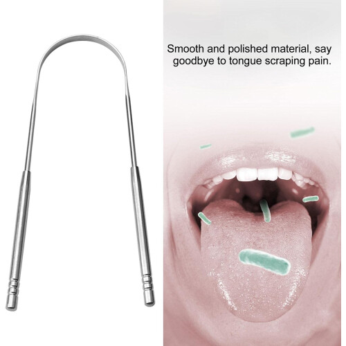 Silver Ushaped Tongue Scraper for Fresh Breath 2