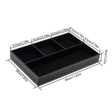 Vassoio valet in similpelle, 30cm x 20cm, scatola organizer per chiavi e gioielli