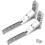Multipurpose Folding Shelf Brackets, Heavy Duty Stainless Steel For Space-saving Mounts (2 Pcs) 1