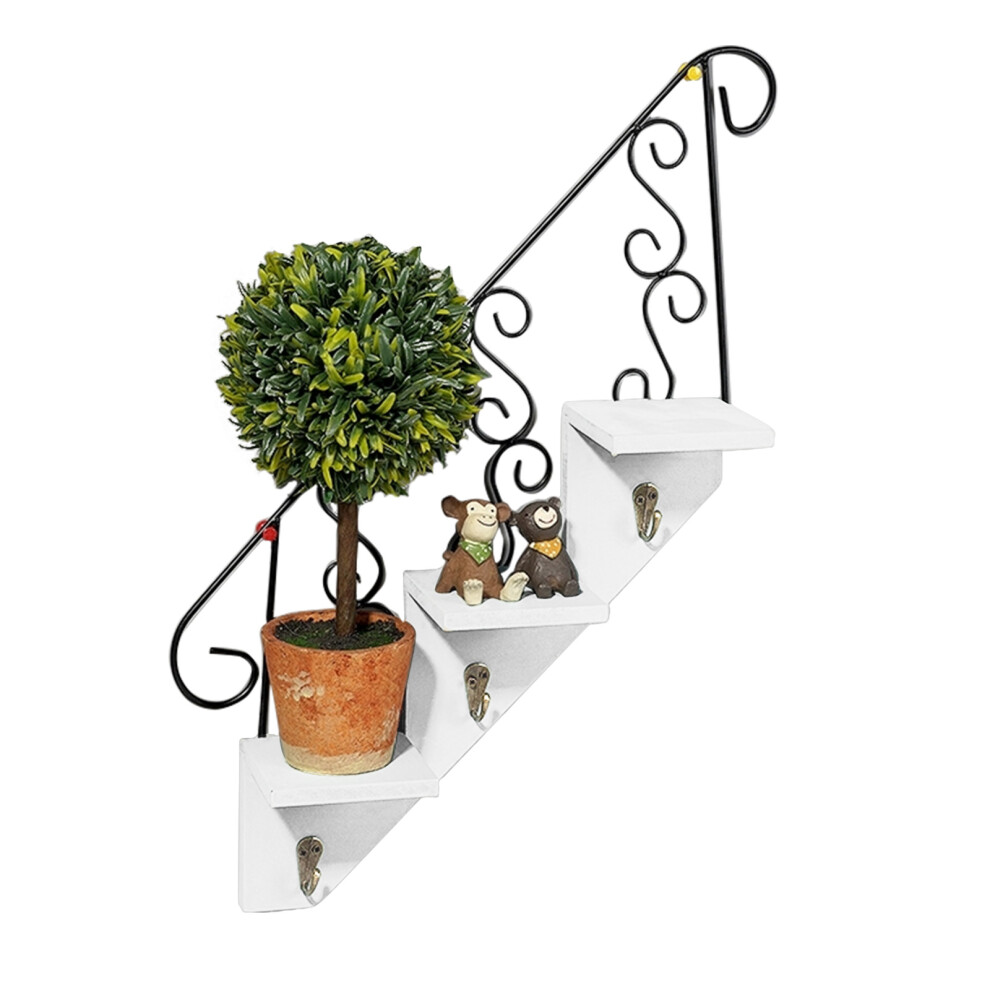 Decorative Wall Shelving, Multi-Tier Storage Shelf With Creative Design Enhancing Any Room, Rugged And Durable Wood Metal Shelves For Bedrooms Corners 9453559676942