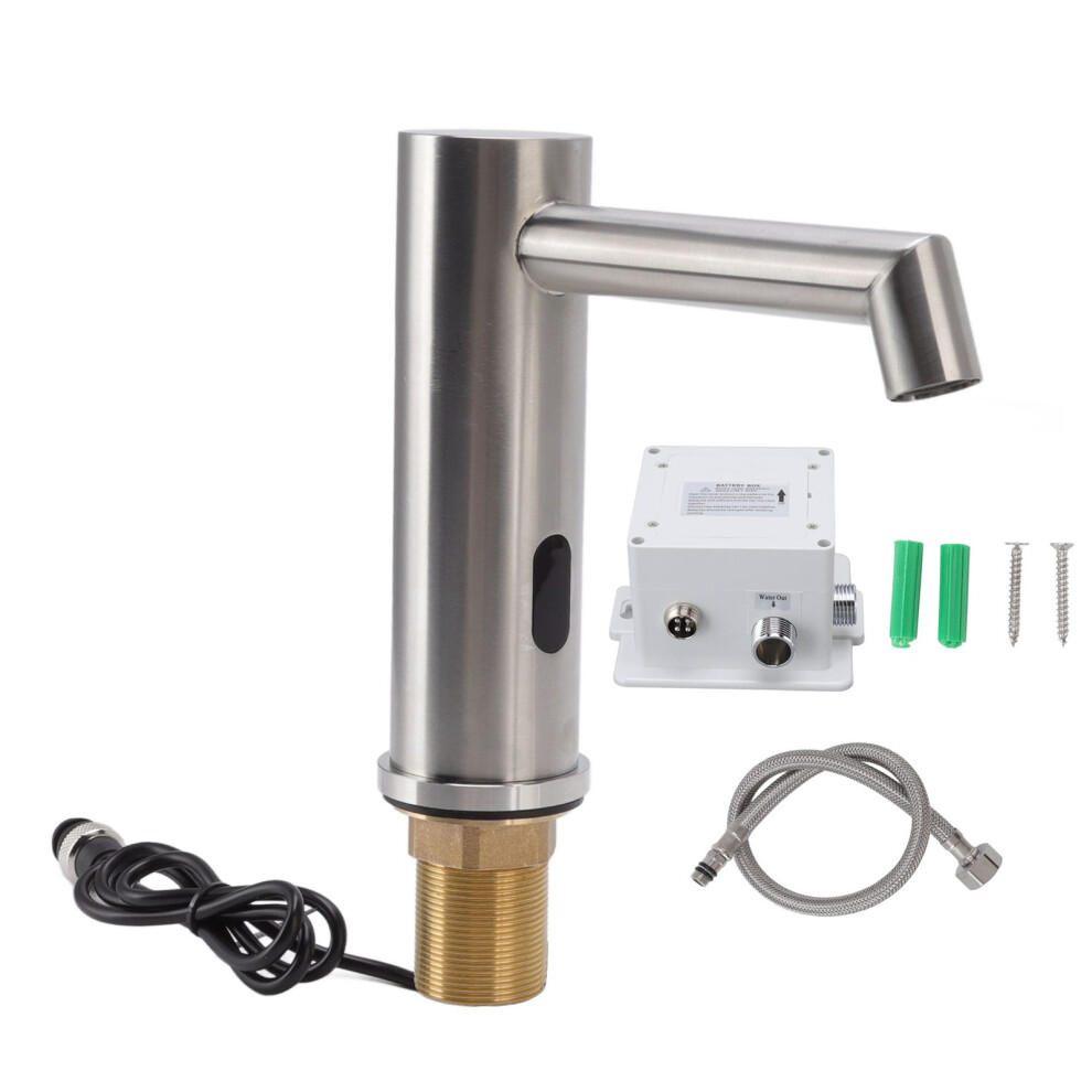 Effortless Infrared Touchless Bathroom Faucet, Reliable And Durable 304 Stainless Steel Construction, Easy Install Brushed Nickel Faucet For Contempor 9074015938468