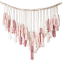 Pink Wall Hanging, Beautifully Crafted Blush Macrame Decor, Warm GIFT For Special Occasions, Suitable For Bedroom, Living Room, Kitchen