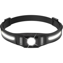 Uovertruffen LED-pandelampe, genopladelig lommelygte med 2000 lumen til fiskeri, rødlys- og bevægelsessensor, ergonomisk design for uafbrudt
