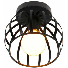 Industriell taklampe med delvis innfelt tak, krystallinspirert, delvis innfelt montering for soverom/kjøkken, 20x20x20cm svart med E27-sokkel