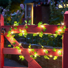 Flexible Arrangement Vine Fairy Lights, Maple Leaf Garland For Home Garden Decoration, Battery Operated, Multifunctional Design