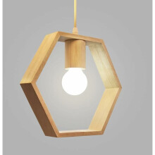 Nordisk LED-pendellampe i tre, retro-personlighet for soverommet til hjemmekontor, lampehus i smijern i gummitre med justerbar kjedelengde