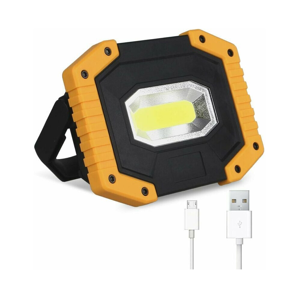 Portable Flood Lights With Rugged Build, Led Work Light For Emergency Outdoor Use, Rechargeable Work Light Usb Charging 3 Modes For Camping Car 9358999301471