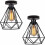 Luminárias de teto versáteis, estilo industrial rústico, para corredor, varanda e sala de jantar (pacote com 2) 1