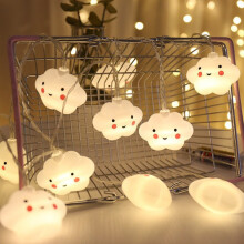 High Quality Plastic String Lights, Energy Saving Design With Battery Powered Operation For Non-Waterproof Indoor Use, Cute Cloud Shape Adds Charm To