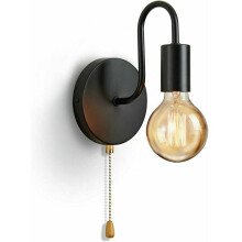 Vintage vägglampa, brett användningsområde, E27, standard skruvsockel, högtemperatursmidd metall säkerställer hållbarhet och säkerhet