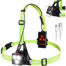 Adjustable Elastic Reflective Vest, Ultralight High Visibility Gear for Night Running, Weather Resistant Safety Gear, Comfortable Rechargeable