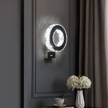 Infälld armatur för matsal, kristalltaklampa med integrerad LED-lampa, direkt påslagning, flimmerfritt, enkel installation, för sovrum, flickor