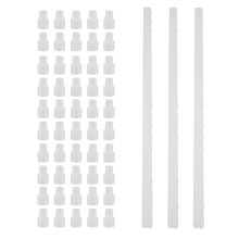 Kunststof bindkammen, 10 mm (3/8") bindrug, capaciteit voor 60 vellen (A4-formaat), duurzaam, sterk kunststof, handig voor op kantoor.